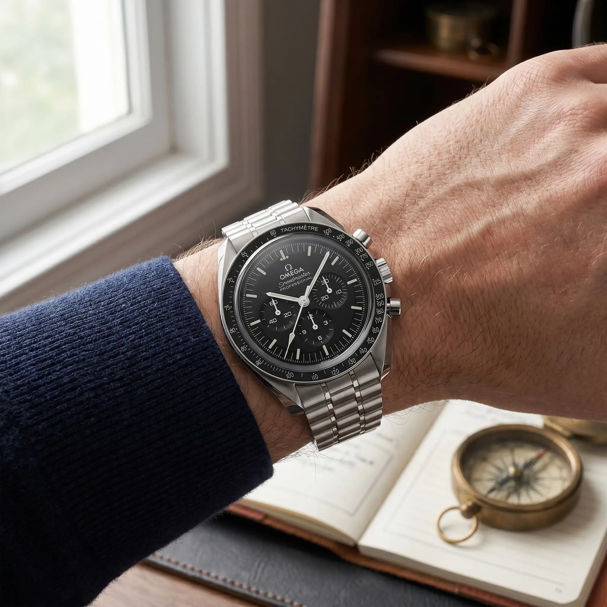 Omega Speedmaster Moonwatch + Premium Custom Box