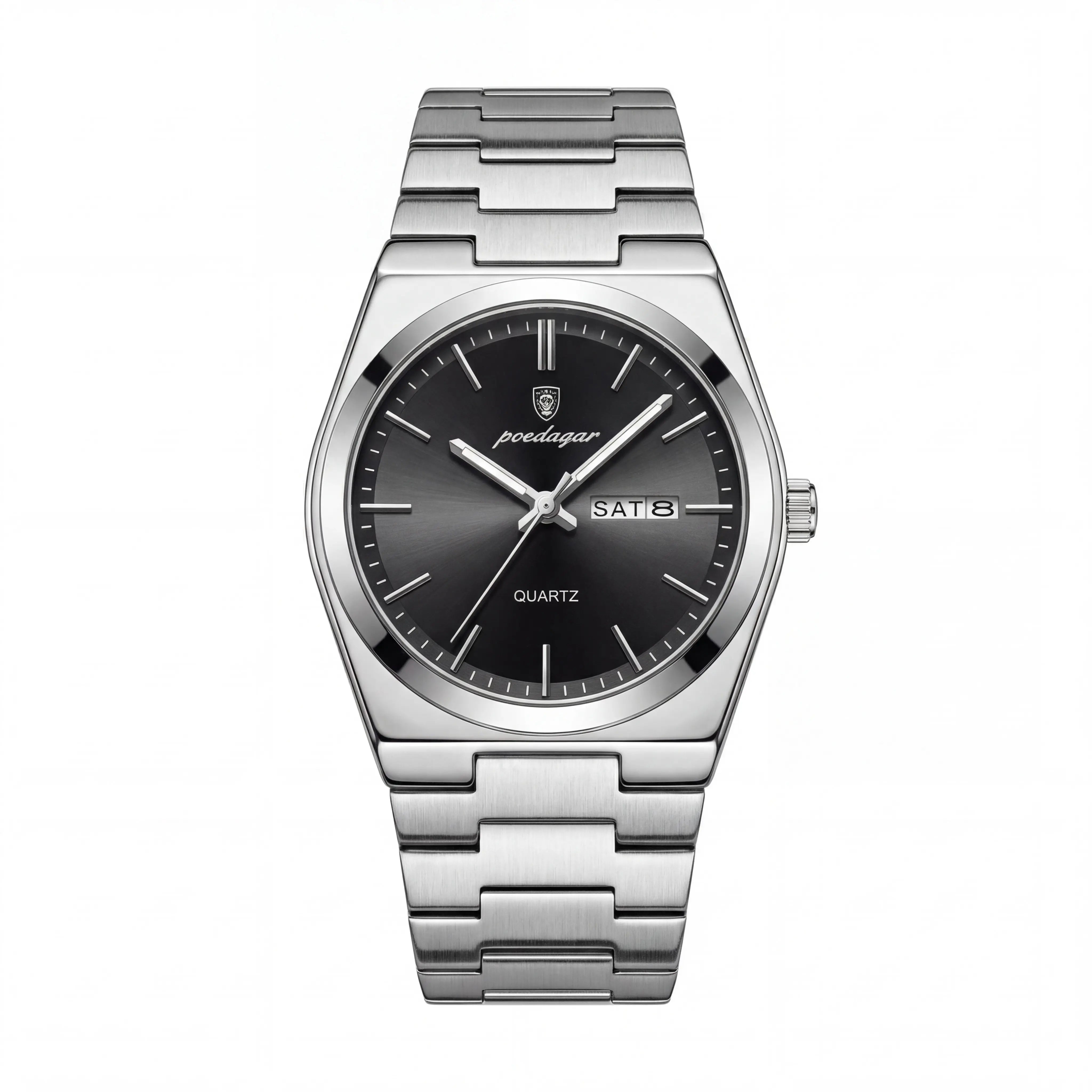 Ravelle Linear Steel | Silver Black