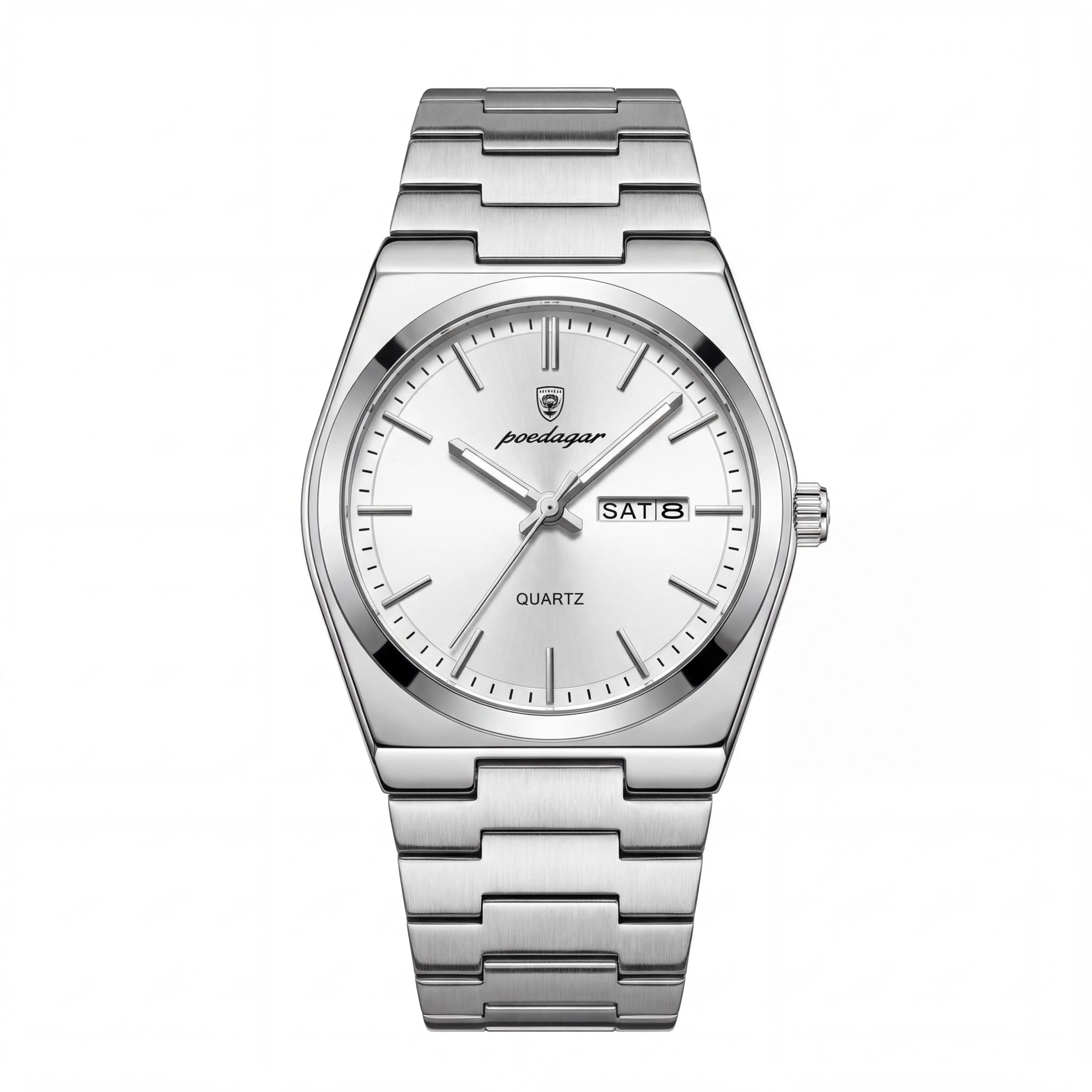 Ravelle Linear Steel | Silver White